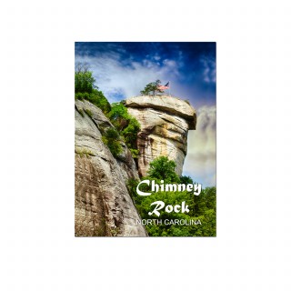 Vertical Metal Magnet - Chimney Rock NC  Vertical Metal Magnet - Chimney Rock NC