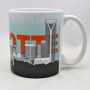 11 Oz. Ceramic Mug - Charlotte Skyline Sketch 