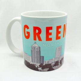 11 Oz. Ceramic Mug - Greensboro Skyline Sketch  11 Oz. Ceramic Mug - Greensboro Skyline Sketch