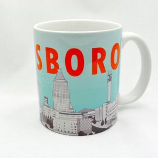 11 Oz. Ceramic Mug - Greensboro Skyline Sketch  11 Oz. Ceramic Mug - Greensboro Skyline Sketch