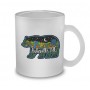 11 Oz. Frosted Glass Mug - Asheville Bear Skyline