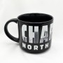 Jumbo 14 Oz. Ceramic Black Mug - Charlotte Letters Skyline