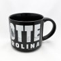 Jumbo 14 Oz. Ceramic Black Mug - Charlotte Letters Skyline