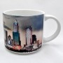 Jumbo 14 Oz. Ceramic Mug - Charlotte Skyline At Dusk