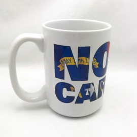 Mighty 15 Oz. Ceramic Mug - North Carolina Flag Letters Mighty 15 Oz. Ceramic Mug - North Carolina Flag Letters
