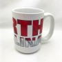 Mighty 15 Oz. Ceramic Mug - North Carolina Flag Letters