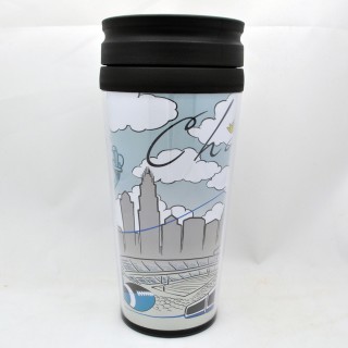 Travel 14 Oz. Acrylic Mug - Charlotte Montage Art Travel 14 Oz. Acrylic Mug - Charlotte Montage Art
