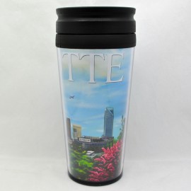 Travel 14 Oz. Acrylic Mug - Charlotte Floral Skyline