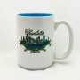 Mighty 15 Oz. Ceramic Mug - Charlotte Skyline Ribbon Art