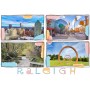 Souvenir Postcard (Pack of 50) - Raleigh Cotton Candy Collage