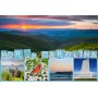 Souvenir Postcard (Pack of 50) - North Carolina Collage with Block Letters