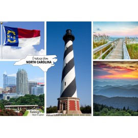 Souvenir Postcard (Pack of 50) - Greetings from North Carolina Photo Collage Souvenir Postcard (Pack of 50) - Greetings from North Carolina Photo Collage
