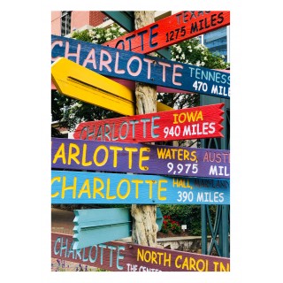 Souvenir Postcard (Pack of 50) - Charlotte sign post The Green Souvenir Postcard (Pack of 50) - Charlotte sign post The Green