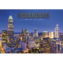 Souvenir Postcard (Pack of 50) - Charlotte Night Skyline Souvenir Postcard (Pack of 50) - Charlotte Night Skyline