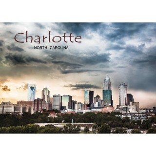 Souvenir Postcard (Pack of 50) - Charlotte Skyline View at Dusk Souvenir Postcard (Pack of 50) - Charlotte Skyline View at Dusk