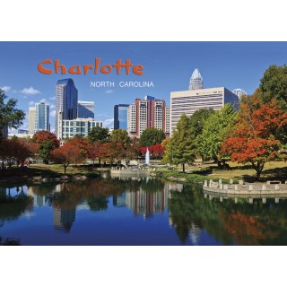 Souvenir Postcard (Pack of 50) - Charlotte Downtown Dayview from Marshall Park Souvenir Postcard (Pack of 50) - Charlotte Downtown Dayview from Marshall Park