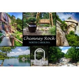 Souvenir Postcard (Pack of 50) - Chimney Rock NC Scenic Photo Collage Souvenir Postcard (Pack of 50) - Chimney Rock NC Scenic Photo Collage