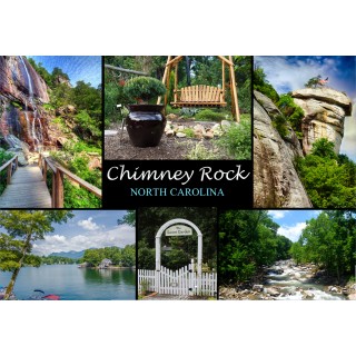 Souvenir Postcard (Pack of 50) - Chimney Rock NC Scenic Photo Collage Souvenir Postcard (Pack of 50) - Chimney Rock NC Scenic Photo Collage