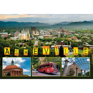 Souvenir Postcard (Pack of 50) - Asheville NC City View Collage Souvenir Postcard (Pack of 50) - Asheville NC City View Collage