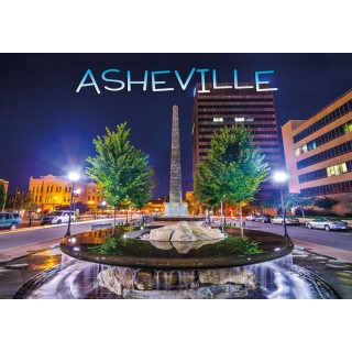 Souvenir Postcard (Pack of 50) - Asheville Downtown Night View at Pack Square Souvenir Postcard (Pack of 50) - Asheville Downtown Night View at Pack Square