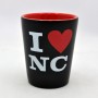 2 Oz. Ceramic Black Shot - I Love NC