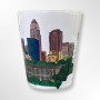 2 Oz. Ceramic White Shot -Charlotte Skyline Cityscapes