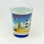 2 Oz. Multi Color Shot Glass - North Carolina Seven Lighthouses