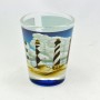 2 Oz. Multi Color Shot Glass - North Carolina Seven Lighthouses