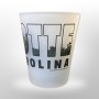 2 Oz. Frosted Shot Glass - Charlotte Skyline Letters