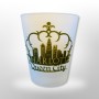 2 Oz. Frosted Shot Glass - Charlotte Crown Skyline