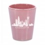 2 Oz. Ceramic Lustre Shot - Charlotte Skyline