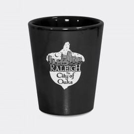 2 Oz. Ceramic Lustre Shot - Raleigh City of Oaks Acorn Skyline 2 Oz. Ceramic Lustre Shot - Raleigh City of Oaks Acorn Skyline