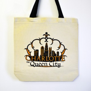 Canvas Tote Bag - Charlotte Crown Skyline Canvas Tote Bag - Charlotte Crown Skyline
