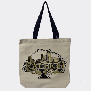 Canvas Tote Bag - Raleigh City of Oaks Tree Skyline Canvas Tote Bag - Raleigh City of Oaks Tree Skyline
