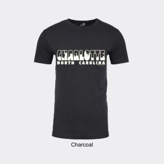 Next Level Blended Tee Shirt - Charlotte Letters Skyline Next Level Blended Tee Shirt - Charlotte Letters Skyline