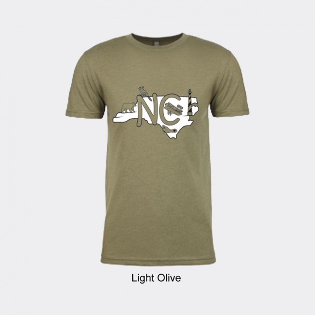 Next Level Blended Tee Shirt - North Carolina Icon Map